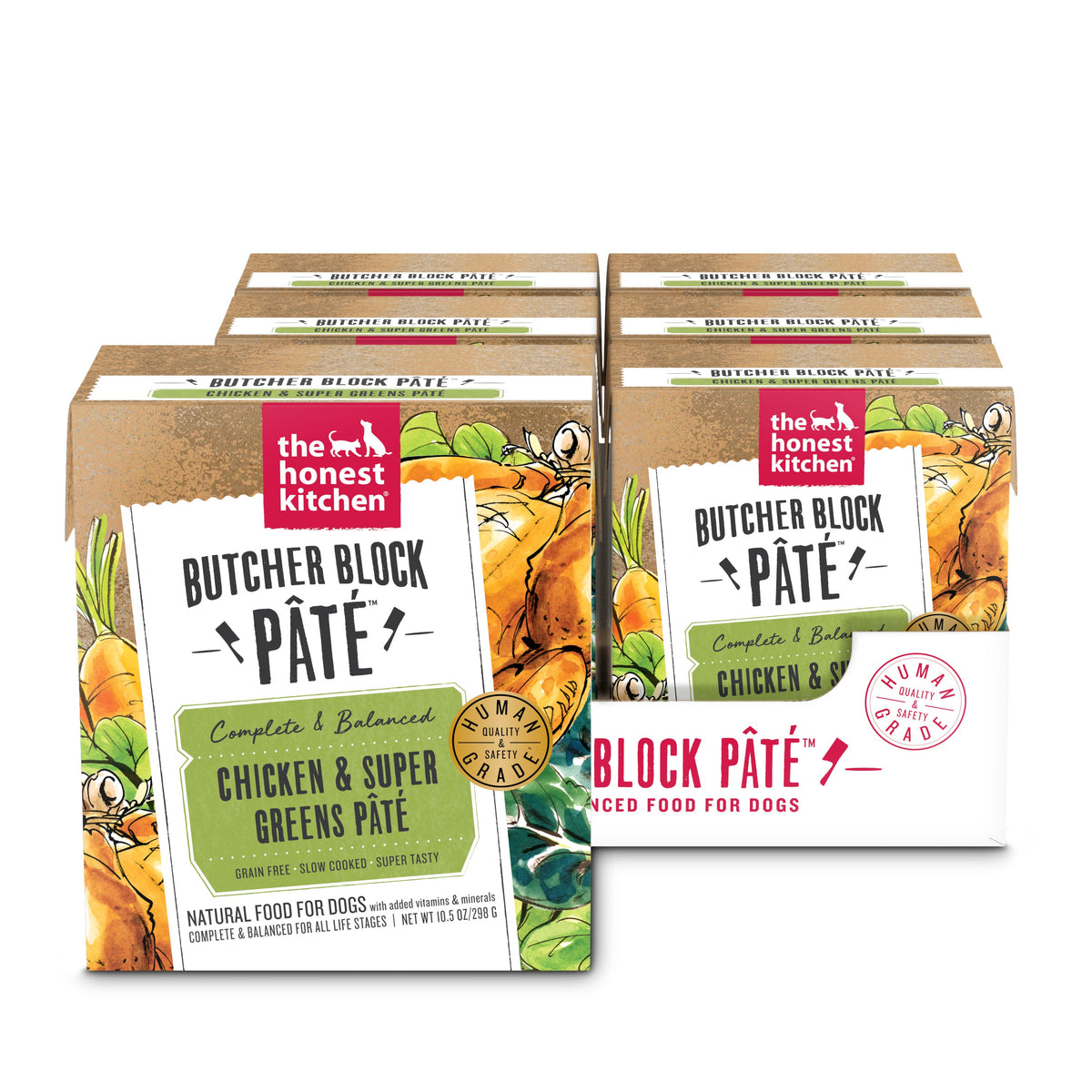 The Honest Kitchen Chicken & Super Greens Butcher Block Pâté Wet Dog Food