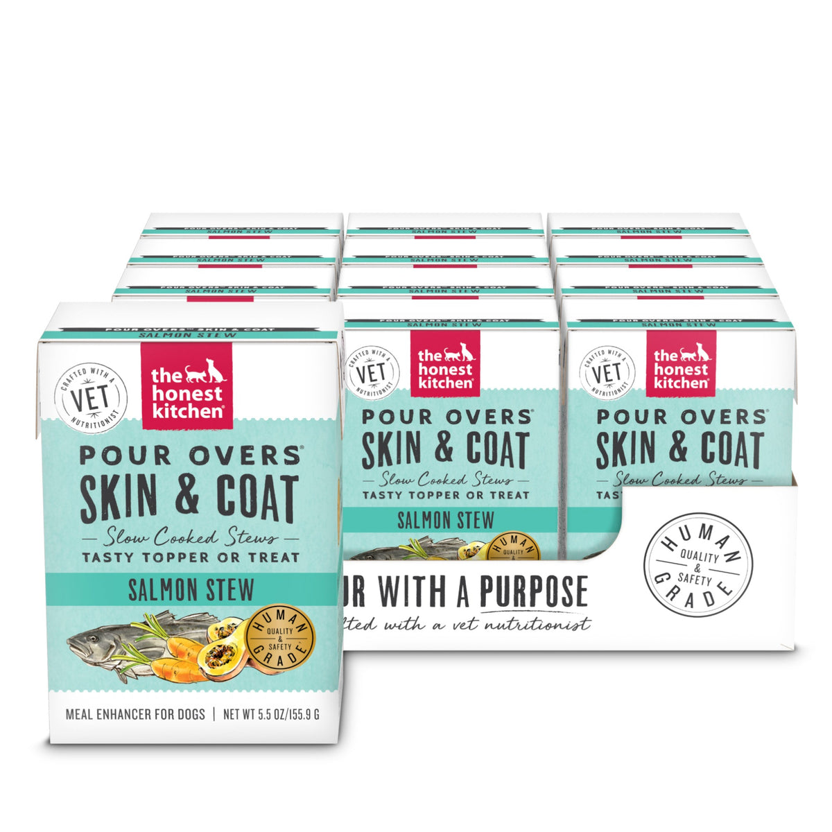 The Honest Kitchen Functional Pour Overs: Skin & Coat - Salmon Stew Dog Food Topper