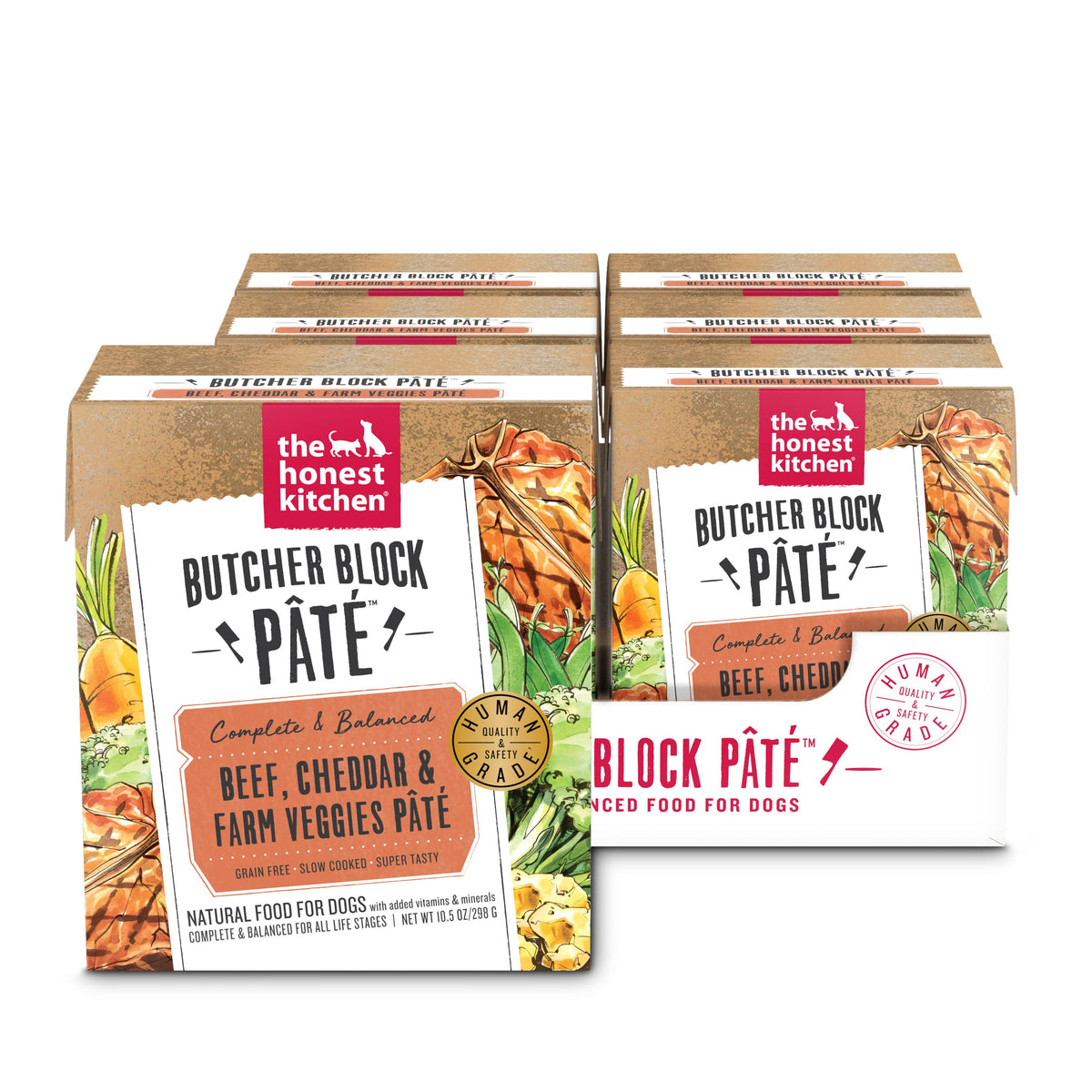 The Honest Kitchen Beef, Cheddar & Farm Veggies Butcher Block Pâté Wet Dog Food