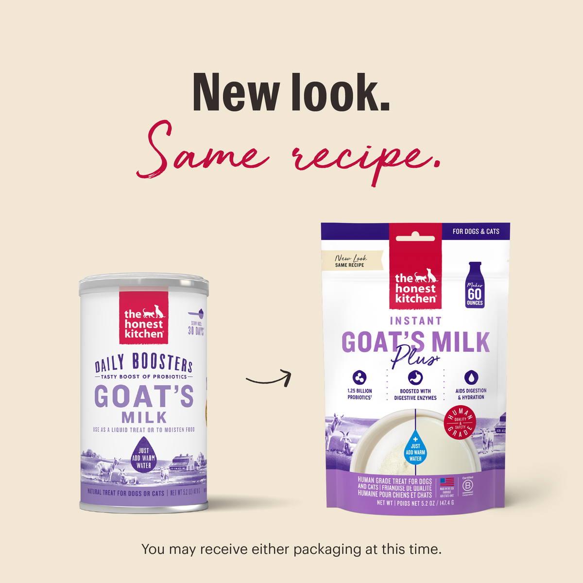 The Honest Kitchen Instant Goat's Milk Plus for Dogs