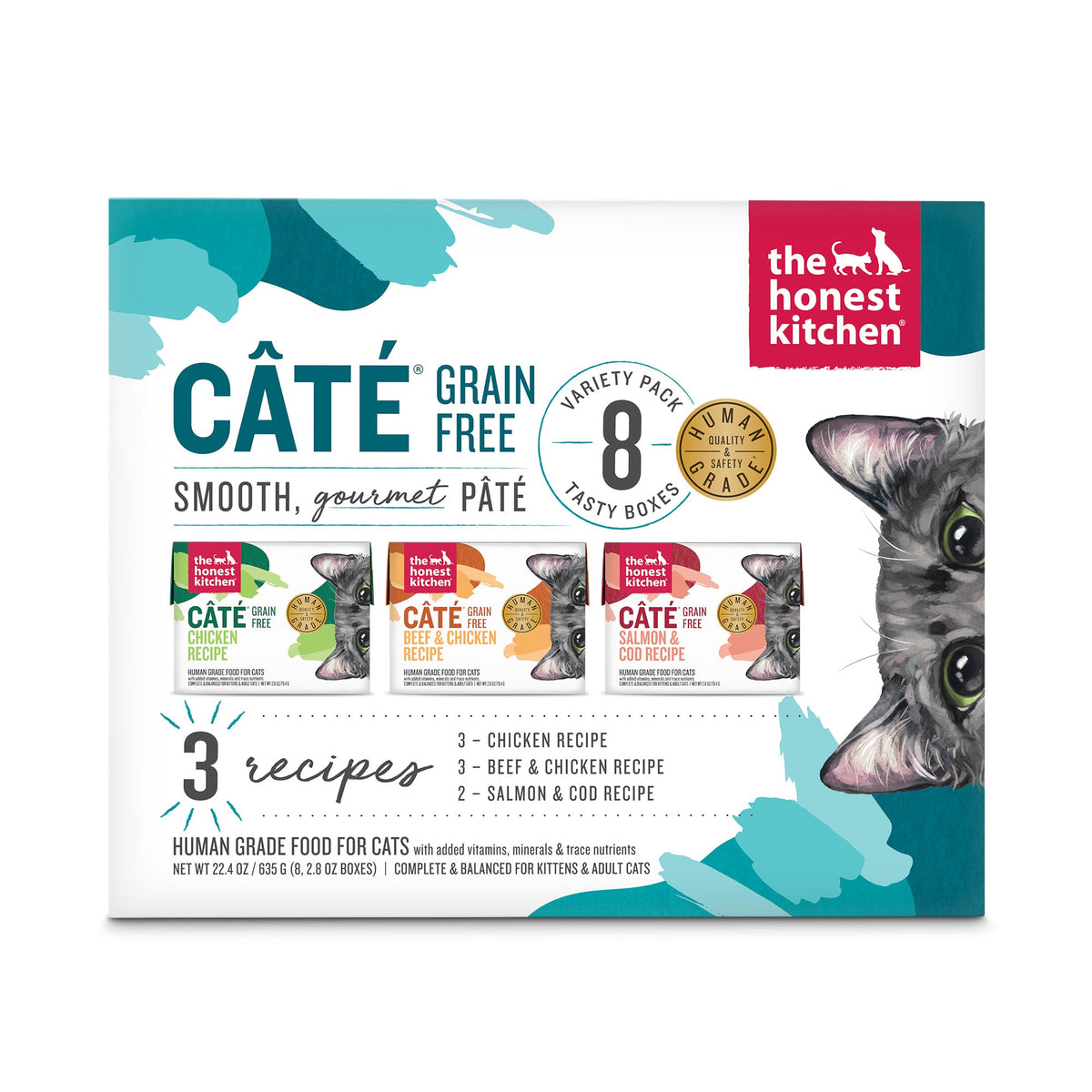 The Honest Kitchen Grain Free Câté (Pâté) Variety Pack Wet Cat Food