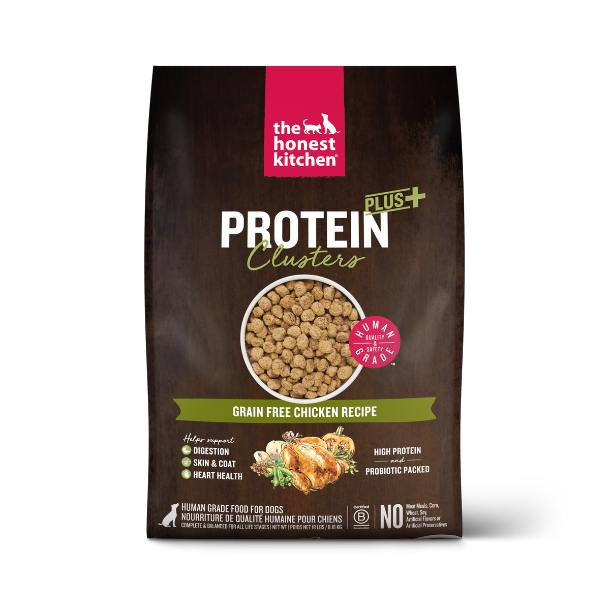 The Honest Kitchen Grain Free Chicken Protein Plus Clusters Dry Dog Food