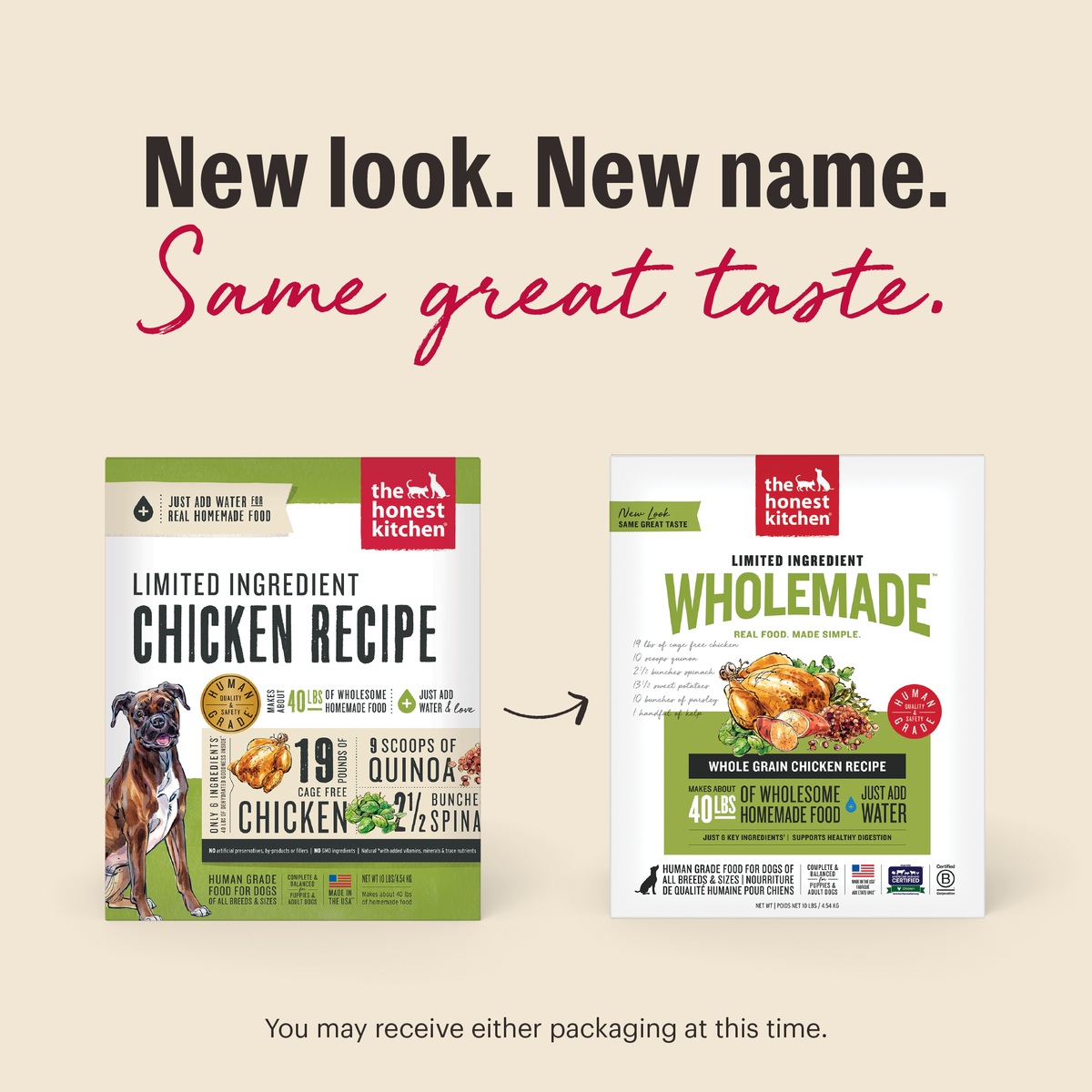 The Honest Kitchen Wholemade Limited Ingredient Chicken Dehydrated Dog Food