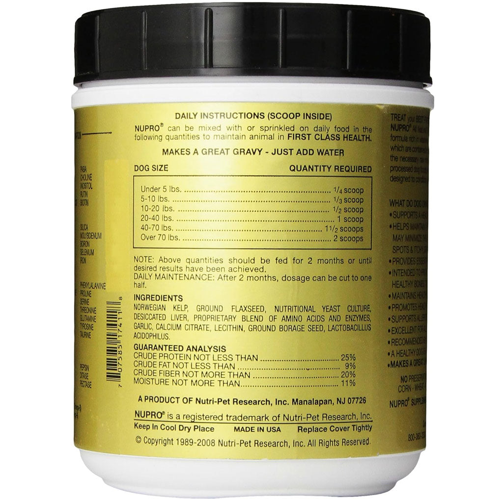 Nupro All Natural Dog Supplement (Gold Label)