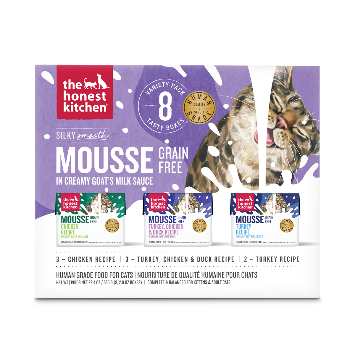 The Honest Kitchen Mousse in Goat's Milk Variety Pack Wet Cat Food