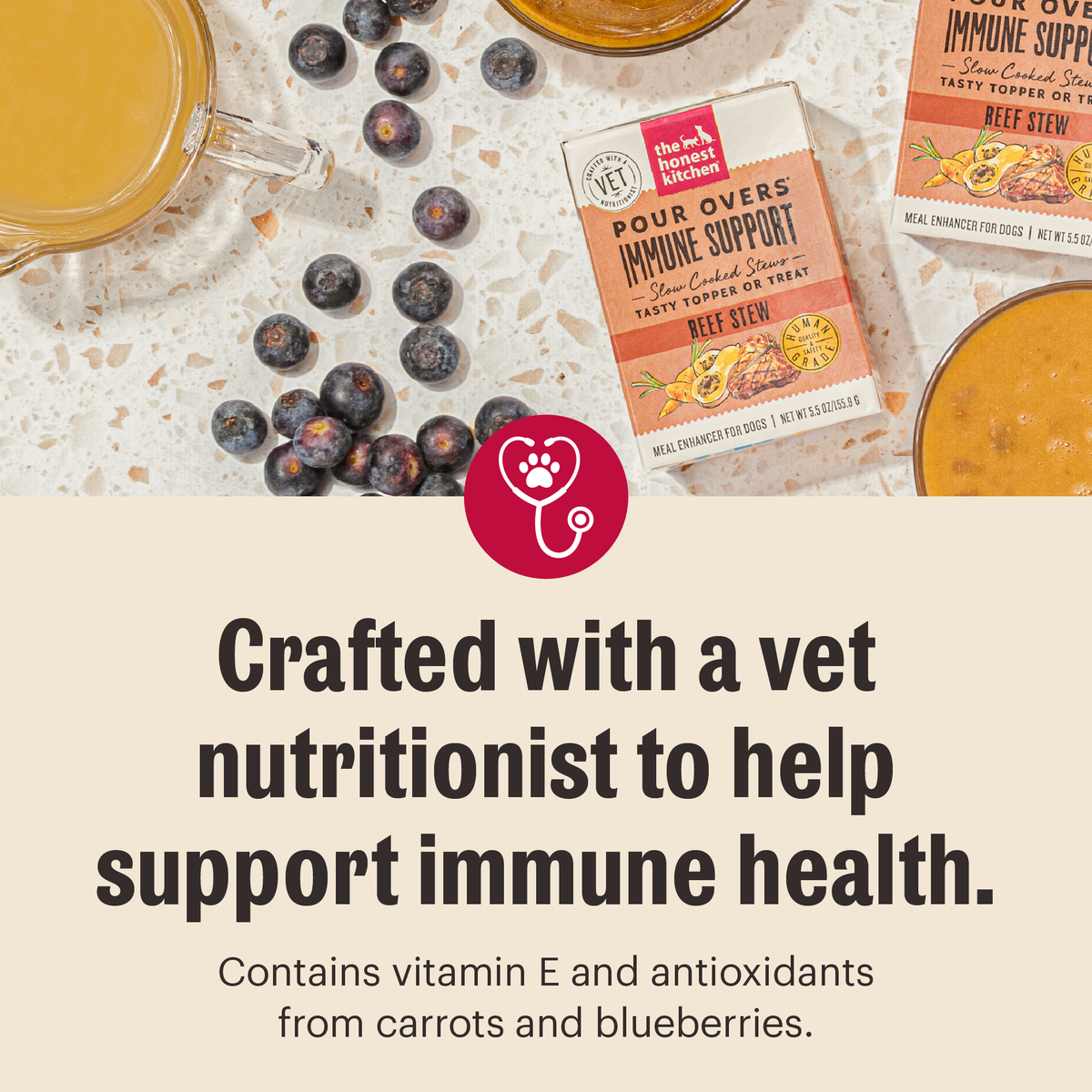 The Honest Kitchen Functional Pour Overs: Immune Support - Beef Stew Dog Food Topper