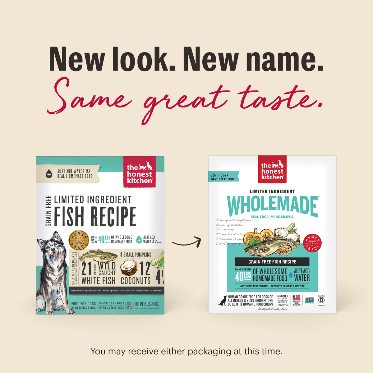 The Honest Kitchen Wholemade Limited Ingredient Fish Dehydrated Dog Food