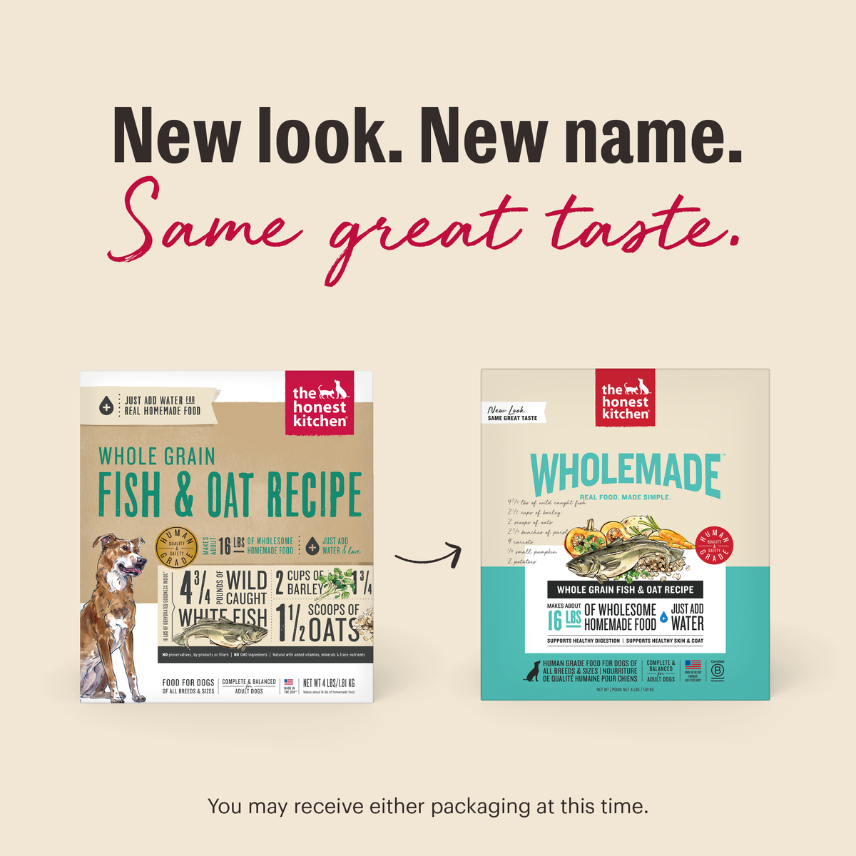 The Honest Kitchen Wholemade Whole Grain Fish & Oat Dehydrated Dog Food