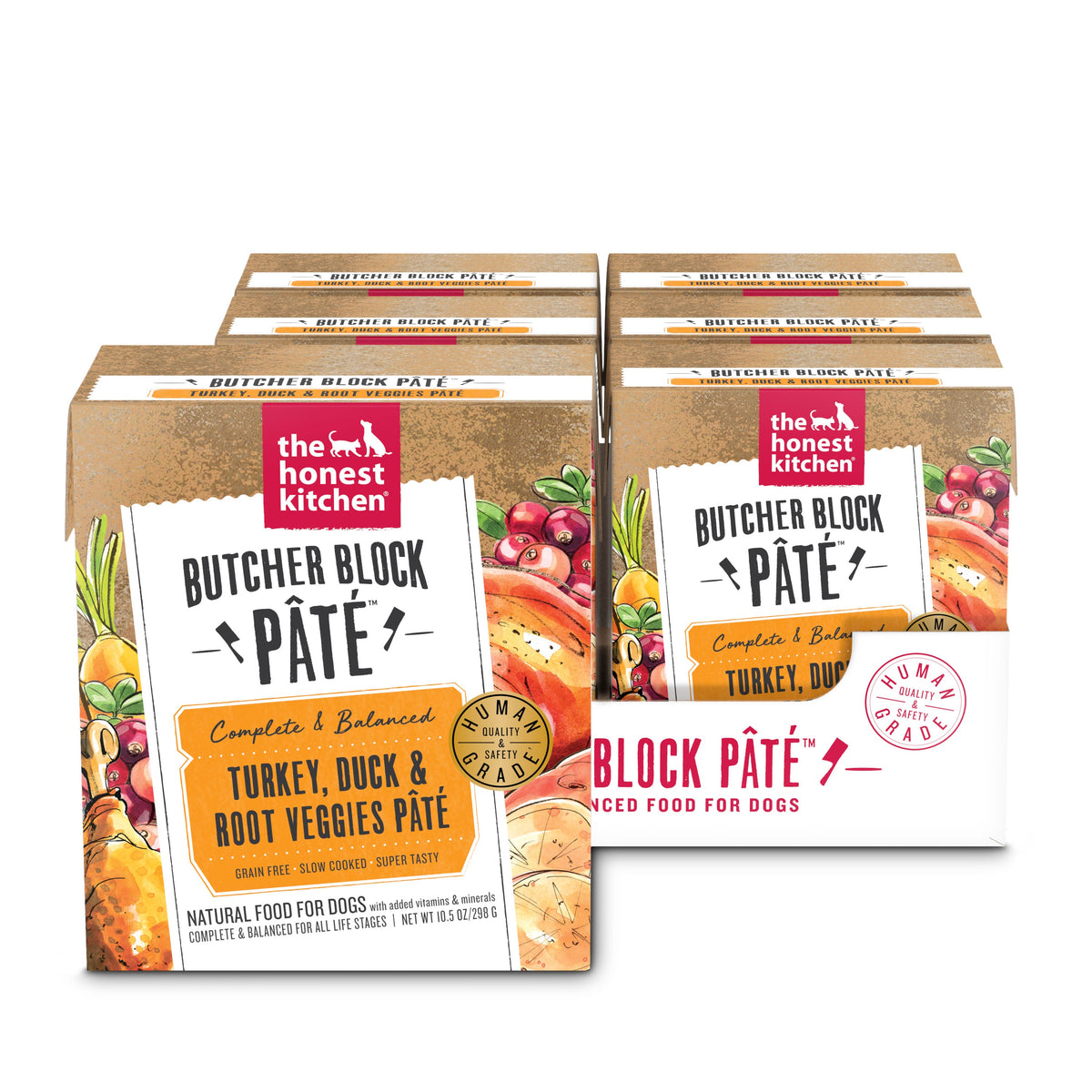 The Honest Kitchen Turkey, Duck & Root Veggies Butcher Block Pâté Wet Dog Food