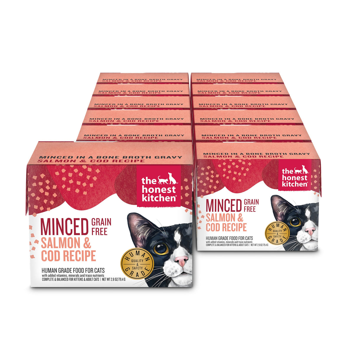 The Honest Kitchen Minced Salmon & Cod in Fish Broth Gravy Wet Cat Food