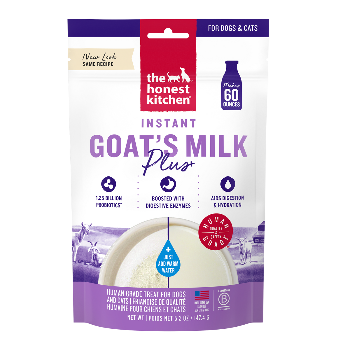 The Honest Kitchen Instant Goat's Milk Plus for Dogs