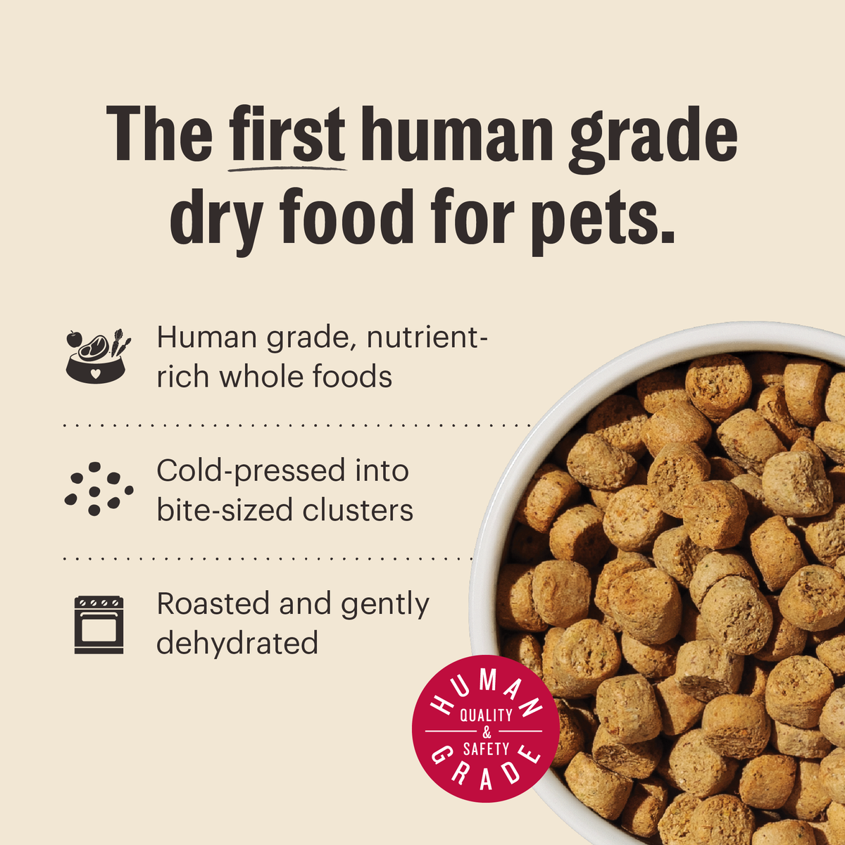 The Honest Kitchen Whole Grain Beef & Oat Whole Food Clusters Dry Dog Food