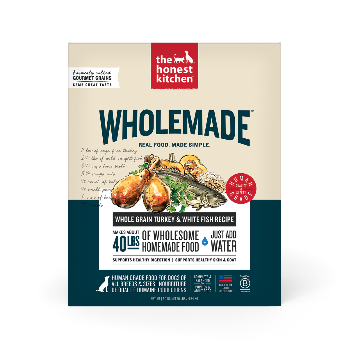 The Honest Kitchen Wholemade Whole Grain Turkey & White Fish Dehydrated Dog Food