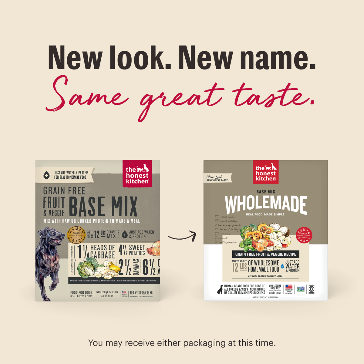 The Honest Kitchen Wholemade Grain Free Fruit & Veggie Base Mix Dehydrated Dog Food