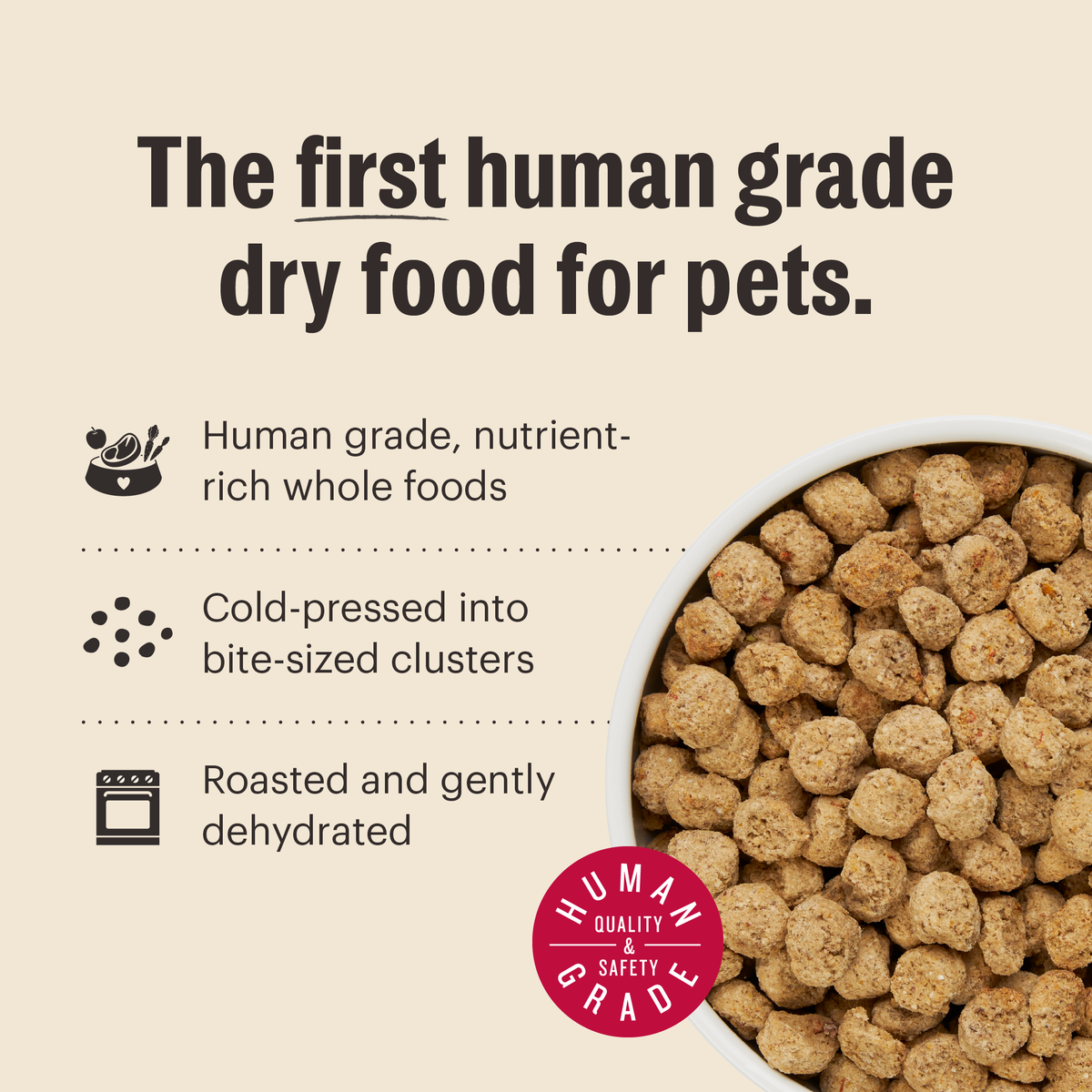 The Honest Kitchen Grain Free Beef & Chicken Protein Plus Clusters Dry Dog Food