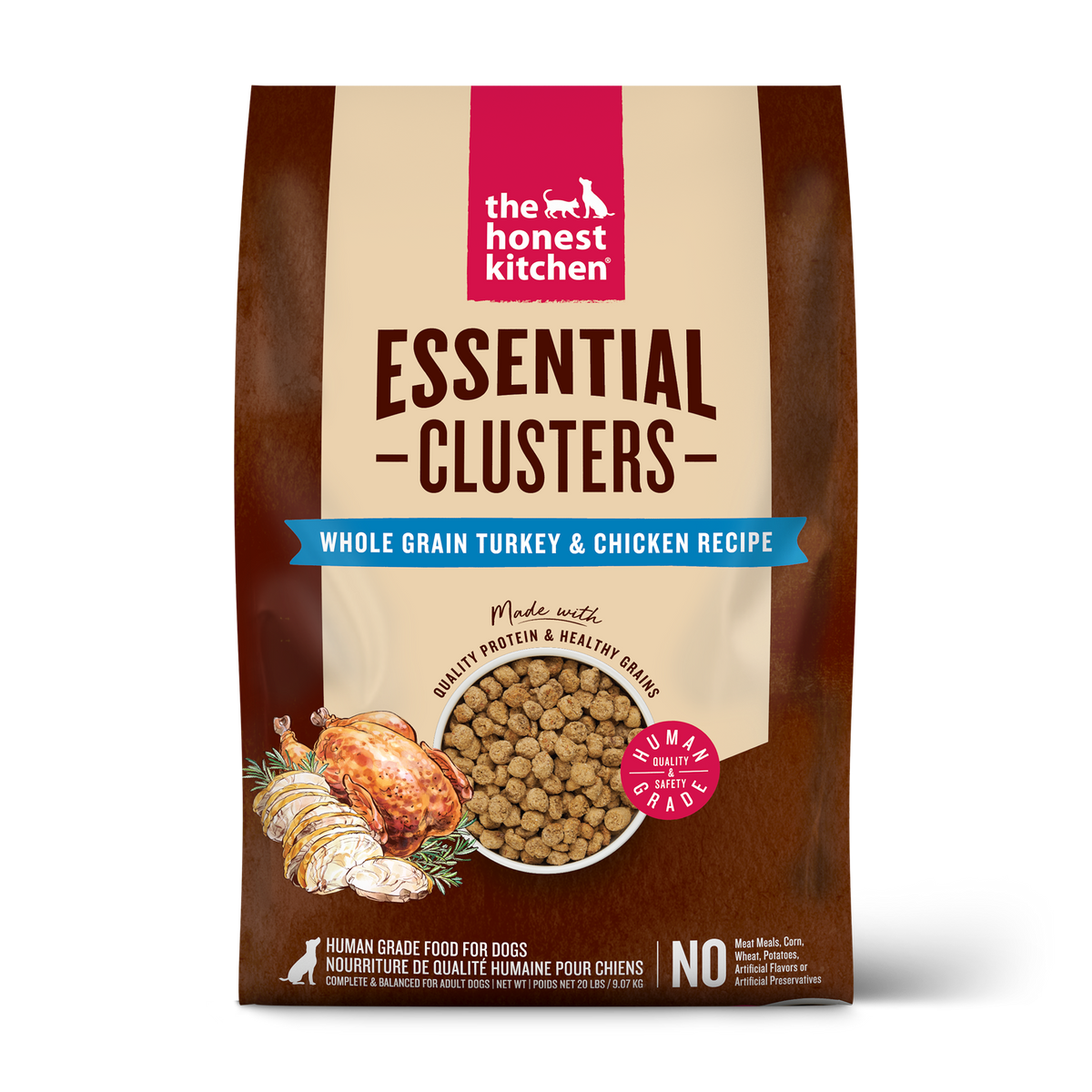 The Honest Kitchen Whole Grain Turkey & Chicken Essential Clusters Dry Dog Food