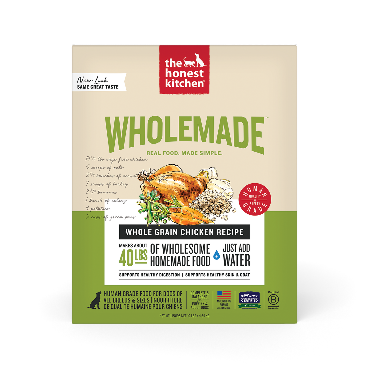 The Honest Kitchen Wholemade Whole Grain Chicken Dehydrated Dog Food