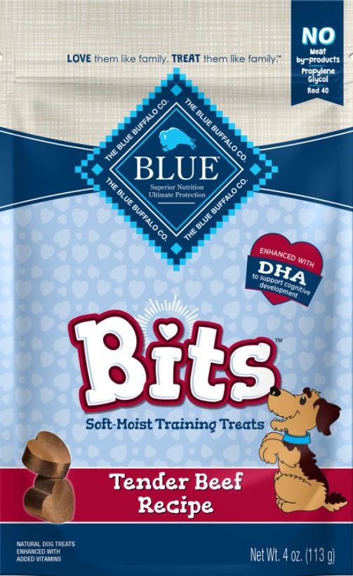 (6 Pack ) Blue Buffalo Blue Bits Treats Dog Pouches, 4 flovors ( 2 Tasty Chicken, 2 Tender Beef ,1 Savory Salmon, 1 Tempting Turkey), 4 Oz…