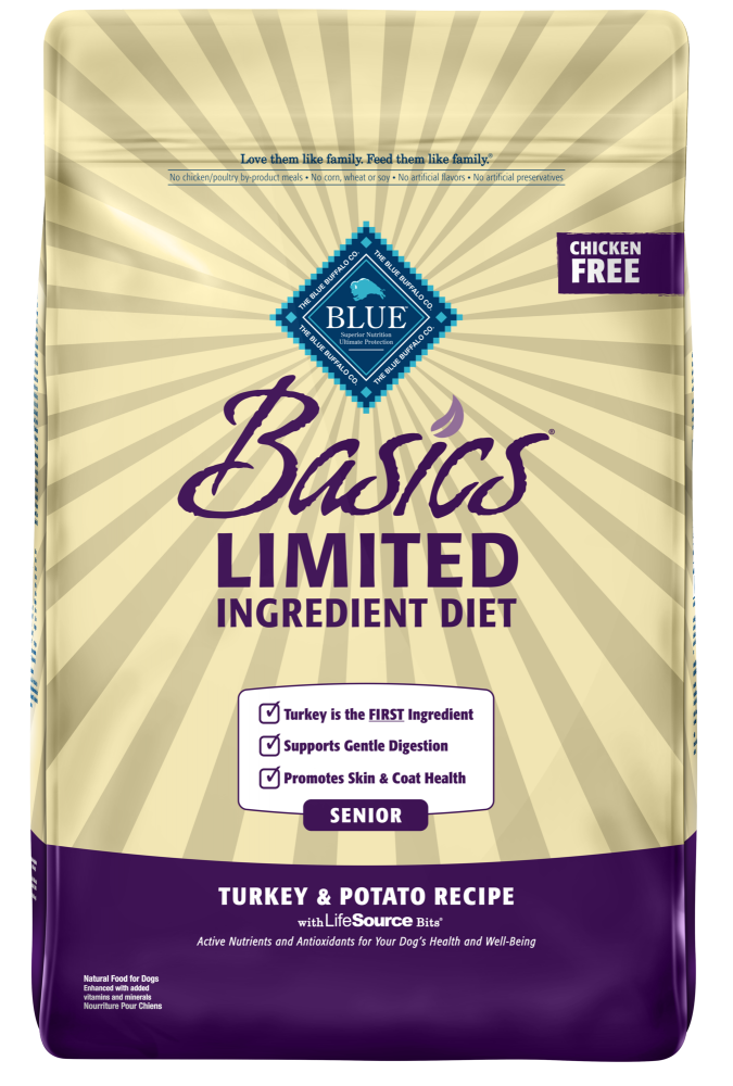 Blue Buffalo Basics Senior Turkey Potato Recipe Dry Dog Food