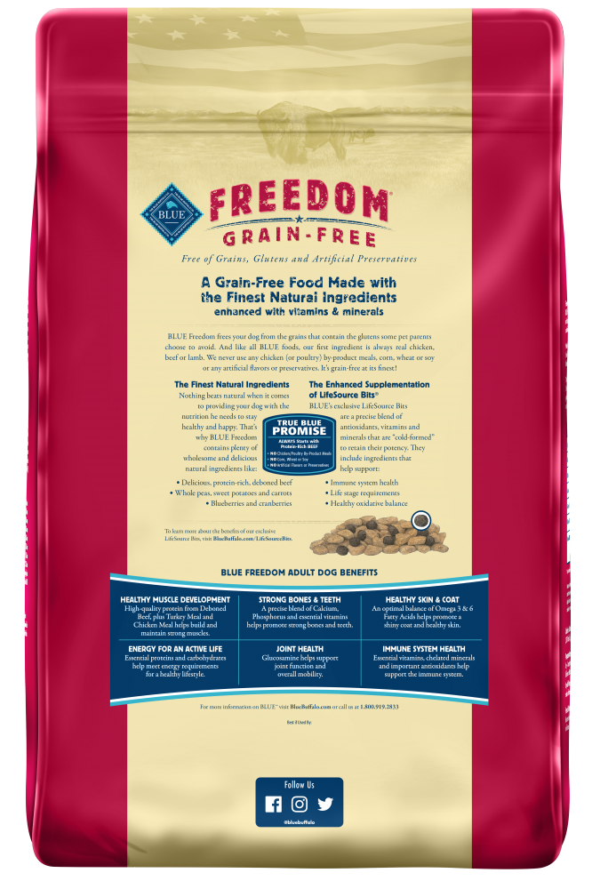 Blue Buffalo Freedom Grain-Free Adult Beef Recipe Dry Dog Food