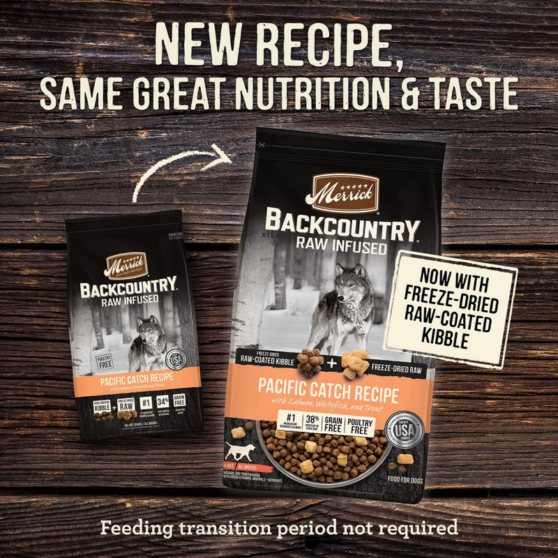 Merrick Backcountry Raw Infused Grain Free Pacific Catch Recipe Dry Dog Food