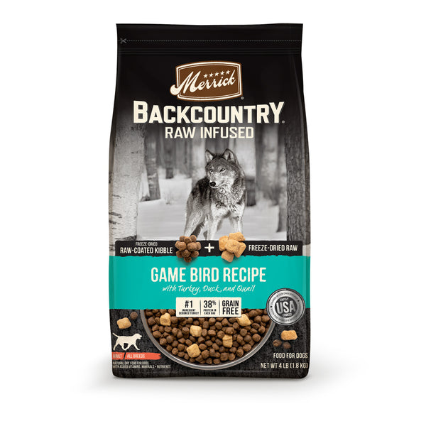 Merrick Backcountry Raw Infused Grain Free Wild Game Bird Recipe Dry Dog Food