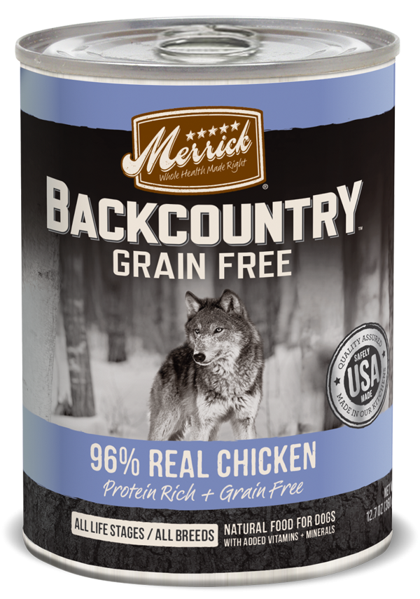 Merrick Backcountry Grain Free Backcountry 96% Chicken Recipe Canned Dog Food