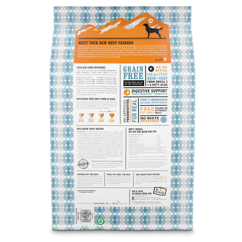 I and Love and You Grain Free Naked Essentials Chicken & Duck Dry Dog Food