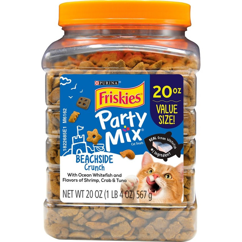 Friskies Party Mix Crunch Beachside Shrimp, Crab and Tuna Cat Treats