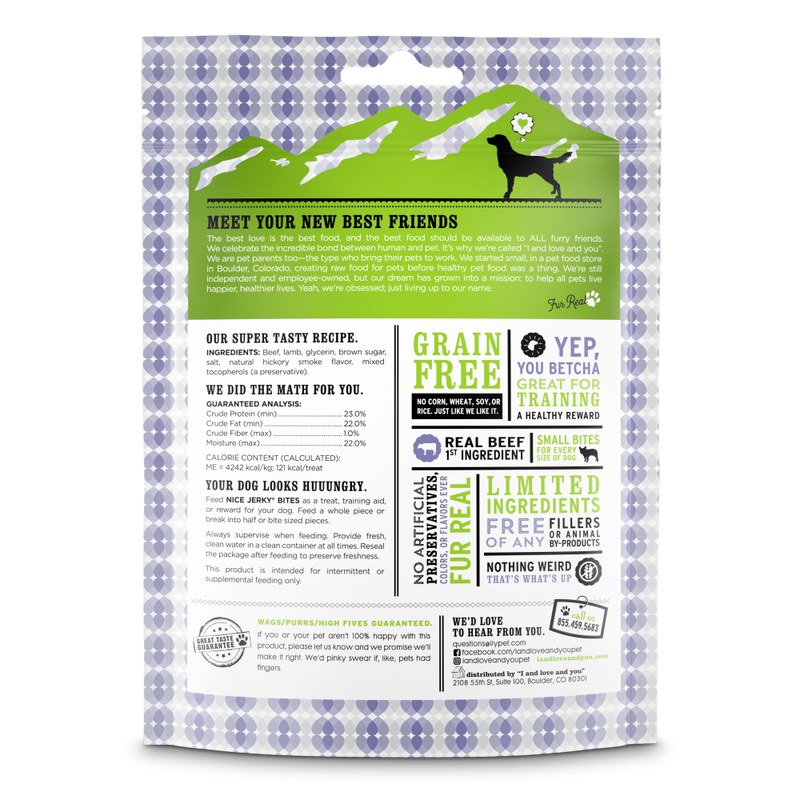 I And Love And You Nice Jerky Grain Free Beef & Lamb Dog Treats