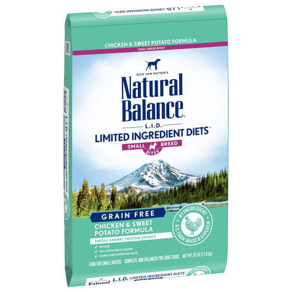 Natural Balance L.I.D. Limited Ingredient Diets Grain Free Adult Sweet Potato & Chicken Small Breed Bites Dry Dog Food