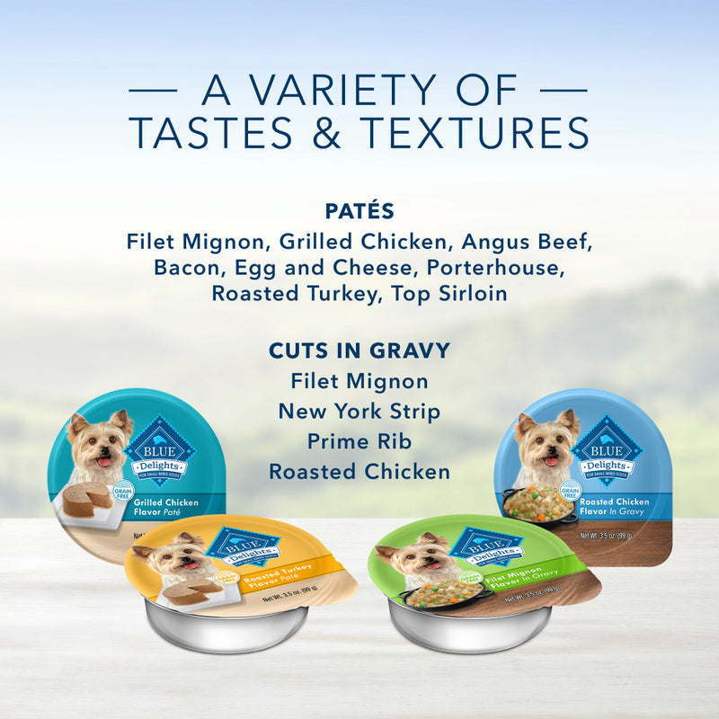 Blue Buffalo Blue Delights Small Breed Roasted Turkey Pate Dog Food Cup