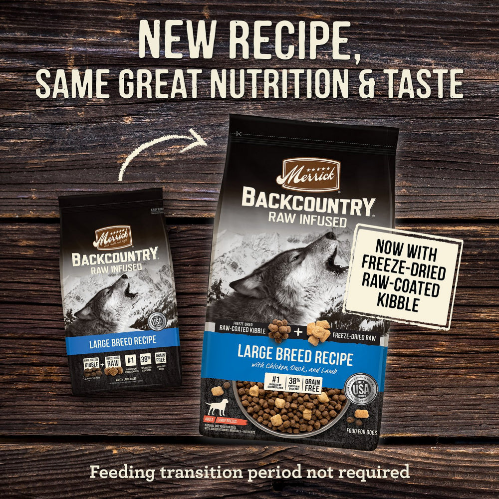 Merrick Backcountry Raw Infused Grain Free Large Breed Recipe Dry Dog Food