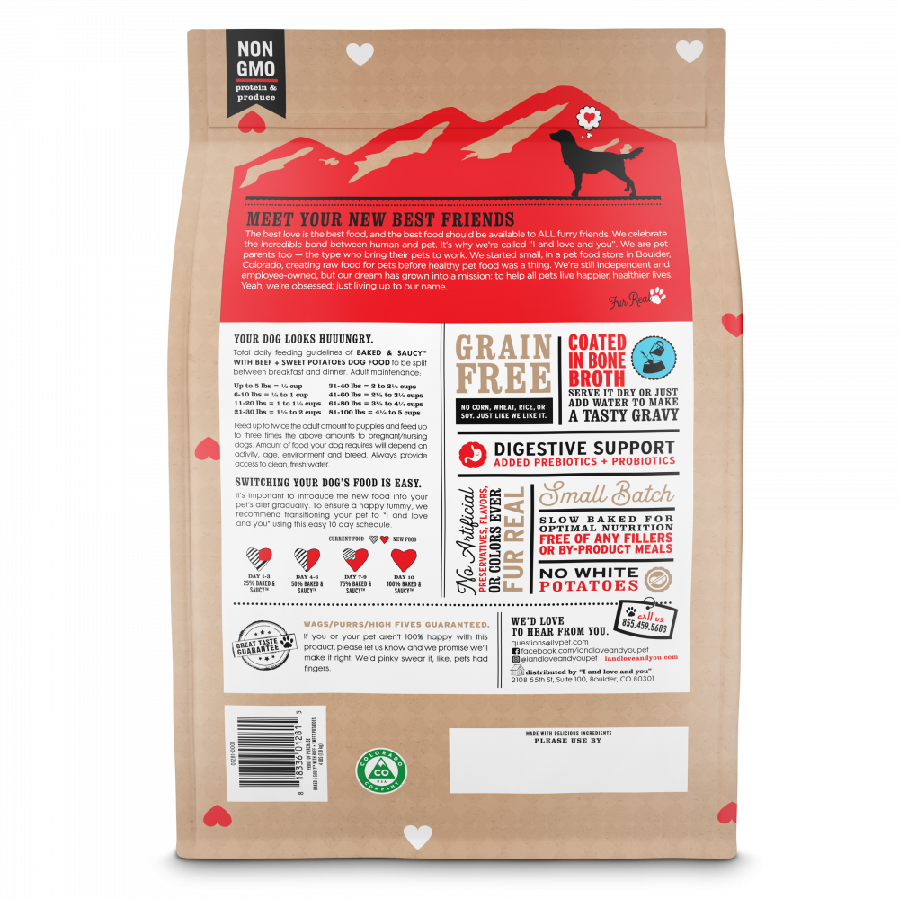 I and Love and You Baked & Saucy Beef & Sweet Potato Dry Dog Food