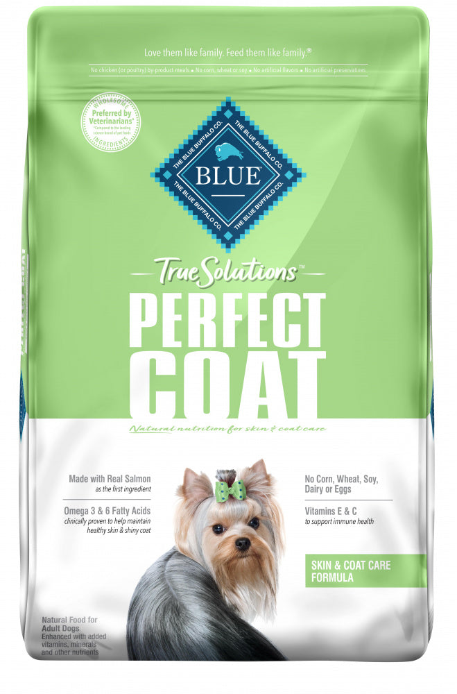 Blue Buffalo True Solutions Perfect Coat Natural Skin & Coat Care Salmon Recipe Adult Dry Dog Food