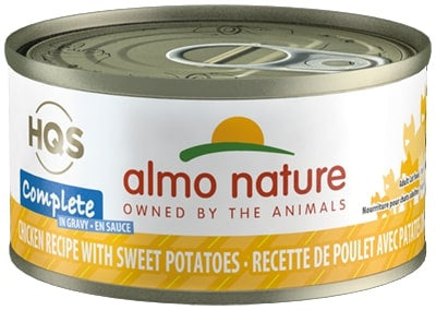 Almo Nature HQS Complete Cat Grain Free Chicken with Sweet Potatoes Canned Cat Food