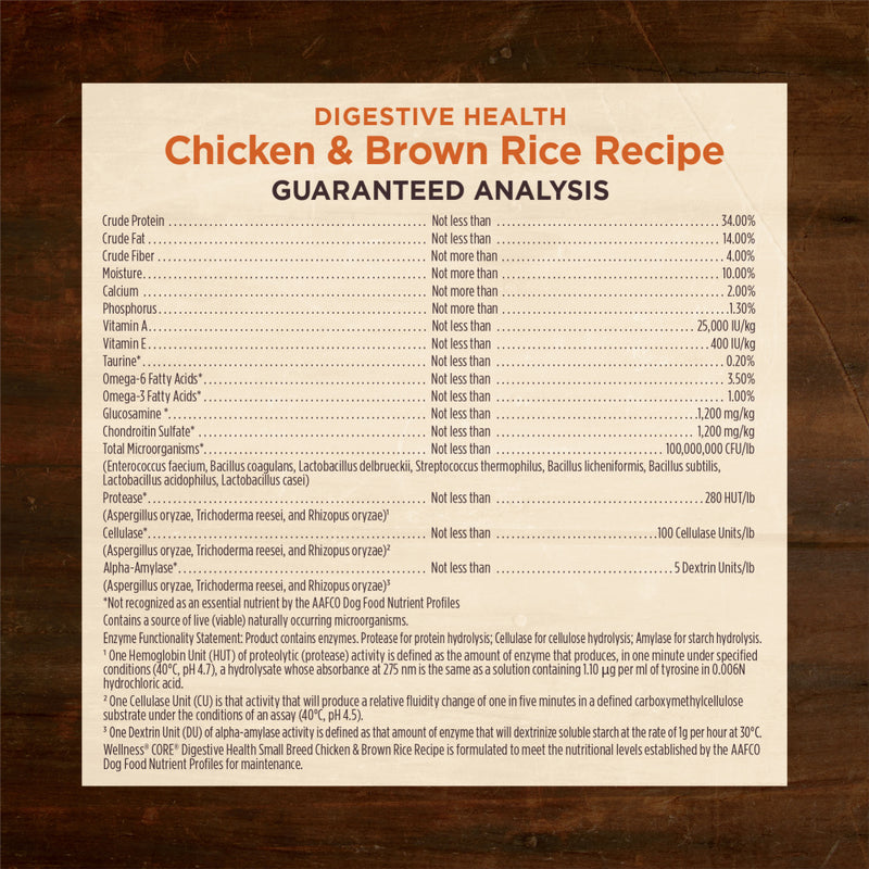 Wellness Core Digestive Health Chicken Recipe Small Breed Dry Dog Food