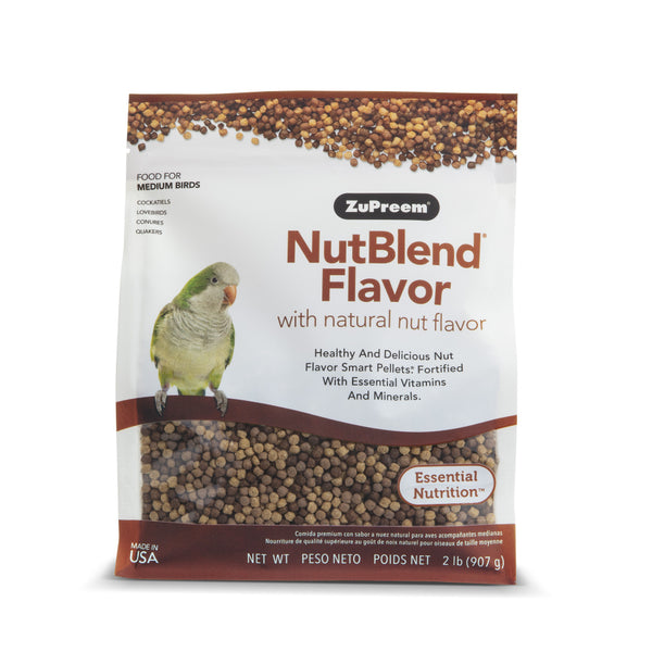 Zupreem NutBlend Flavor Food with Natural Nut Flavors for Medium Birds