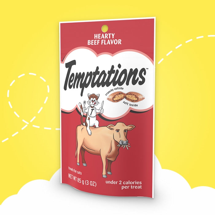 Temptation Classic Tasty Cat Treats Variety Pack 8 Flavors ( Tantalizing Turkey, Chicken, Hearty Beef, Tuna, Creamy Dairy, Blissful Catnip,Savory Salmon, Seafood Medley) 3oz Each with Petlewa Box