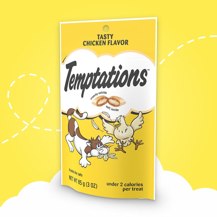 Temptation Classic Tasty Cat Treats Variety Pack 8 Flavors ( Tantalizing Turkey, Chicken, Hearty Beef, Tuna, Creamy Dairy, Blissful Catnip,Savory Salmon, Seafood Medley) 3oz Each with Petlewa Box